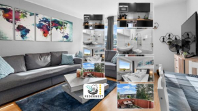 Design Luxus, Vollausstattung, 2 min Hbf Duisburg, beste Betten, 2 55